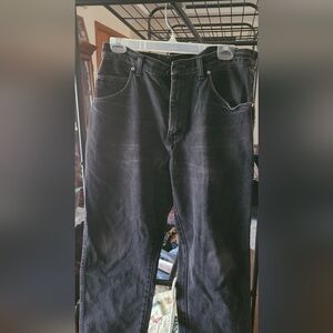 Vintage Wrangler Relaxed Fit Faded Black Men's Jeans